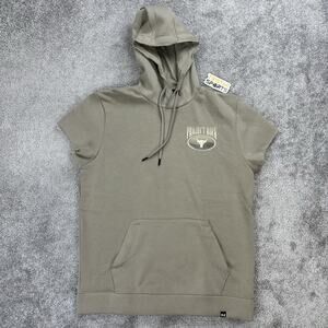 Under Armour Project Rock Short Sleeve Hoodie Mens Size Large Taupe 1383209